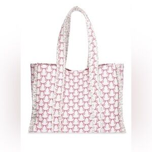 Pink Patterned Tote Bag